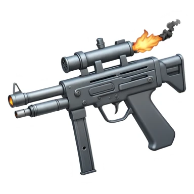 make a machine gun firing sticker