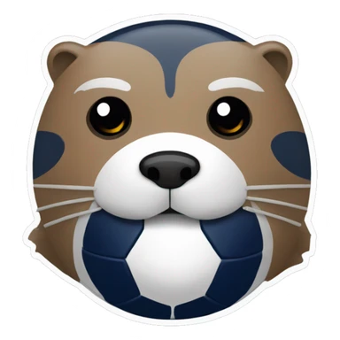 loutre avec un maillot du psg sticker