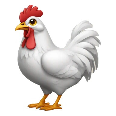 poule avec un chat sticker