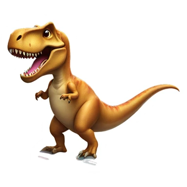 T-rex wearing a tutu while riding a surfboard  sticker