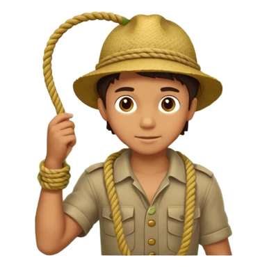 Boy + rope,Jungle Explorers. sticker