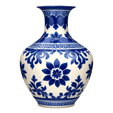 blue porcelain print  sticker