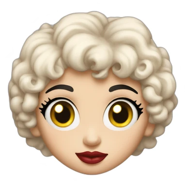 Betty boop character big head sticker