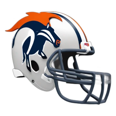 Denver donkey football helmet with Denver bronco as donkey sticker