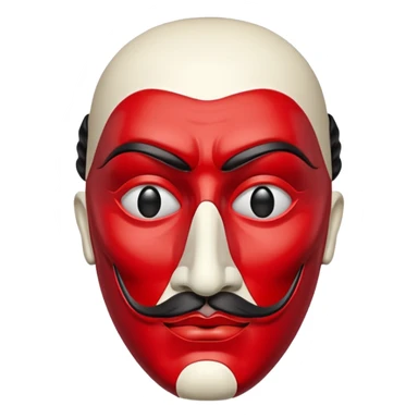 Money Heist, Dali mask, realistic sticker