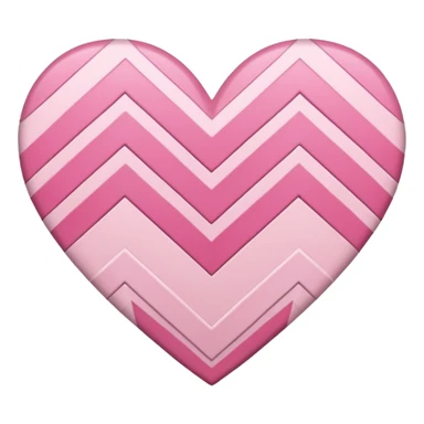 sakura heart with a chevron pattern sticker