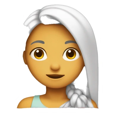 Shy girly emoji sticker