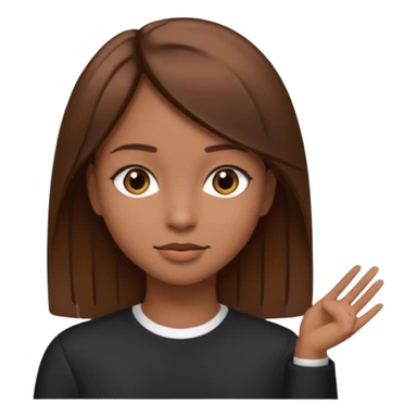 Sou uma rapariga,  morena, cabelo liso, castanho, comprido ,baixa  sticker