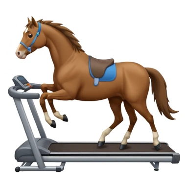 horse on a treadmill sticker