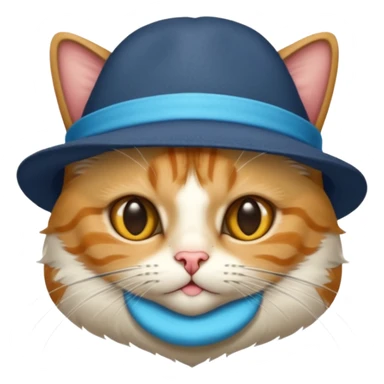 Realizza un gatto magico appena uscito dal cappello del cappellaio matto sticker