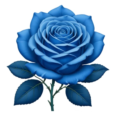 Rose emoji but make it blue instead of red and have it exactly like the original one sticker