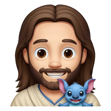Jesus with stitch sticker