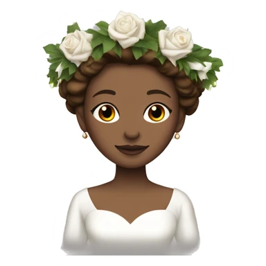 brown haired women with white gown with sleeves and spuce wreath crown with white candles sticker
