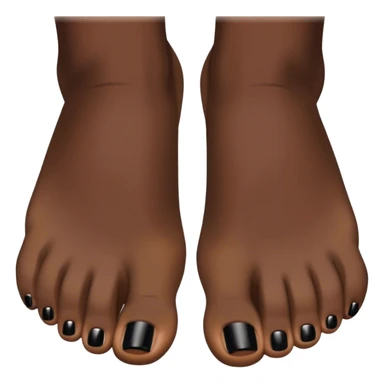 a foot toes with black toenail sticker