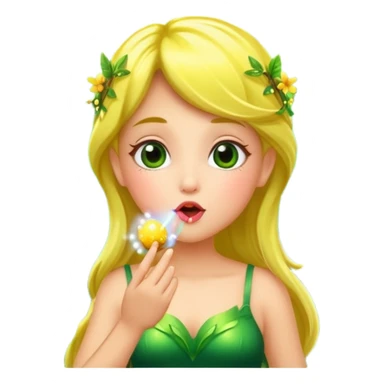 forest fairy blowing glowing kiss pollen sticker