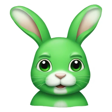 Green bunny sticker