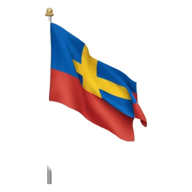 a similar flag as sweden but all the blue is replaced with red and the flag should be flat sticker