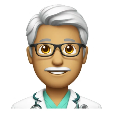 doctor with glasses sticker
