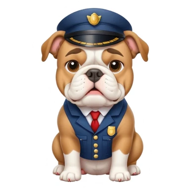 bulldog ingles postman sticker