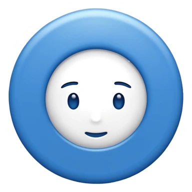 Quiero que hagas un círculo azul y con un chulo en el medio sticker