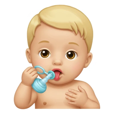 baby sucking on a pacifier sticker