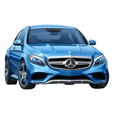 blue mercedes sticker