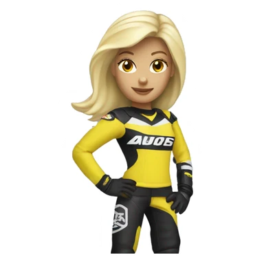 Blonde motocross women sticker