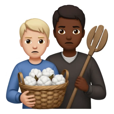 White person whipping black person carrying a basket of cotton sticker