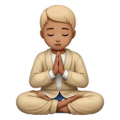 Sentada orando  sticker