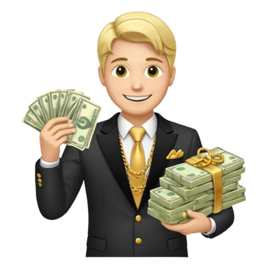 RICH MAN WITH INFINETE MONEY sticker