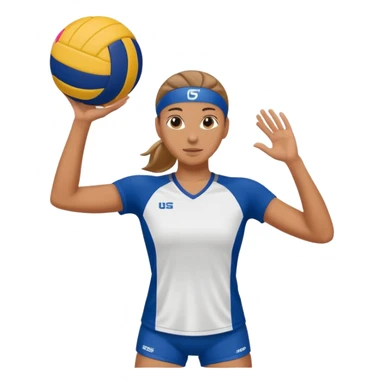 Setting a volleyball  sticker