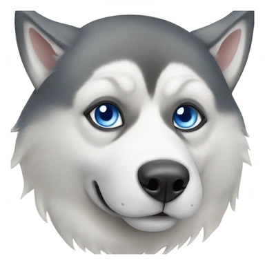 Blue eyed husky in Thailand  sticker