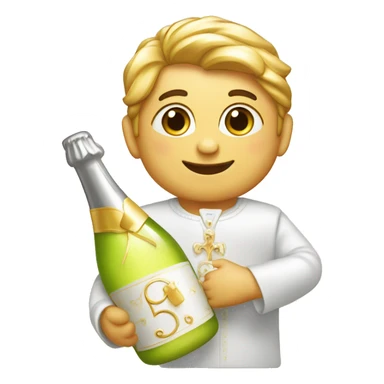 Christening floathome on new years 2025 with champagne bottle sticker