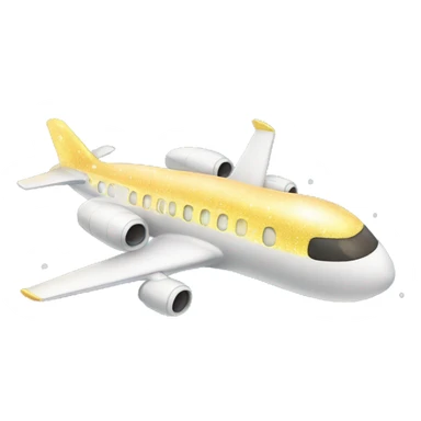 plane with sparkles sticker