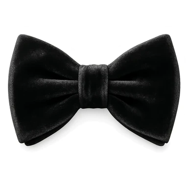 black velvet bow tie, elegant sticker