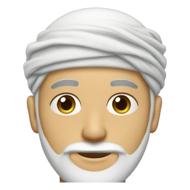 muslim white man wearing turban with beard sticker