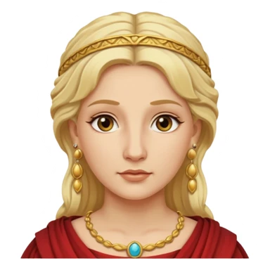 Ancient Roman woman with earrings and blonde hair sticker