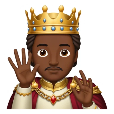 un rey dandole mano a su enemigo malo caucasian y negro sticker