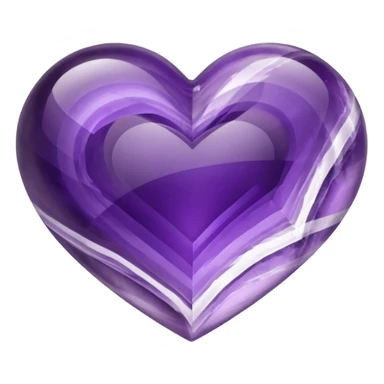 Banded Amethyst heart sticker