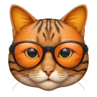 Cat wearing sunglasses sticker