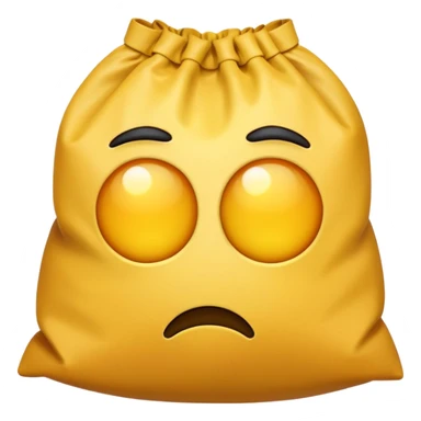 Tired emoji with bags underneath there eyes sticker