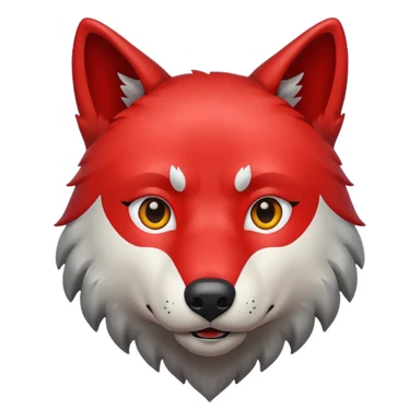 Wolf red sticker