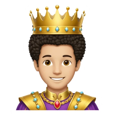 Afro white prince sticker