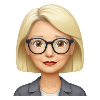 Older Blonde woman with glasses sticker