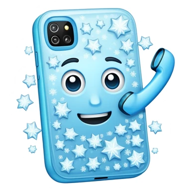 Phone with ice crystals on it representing a cold call in sales sticker