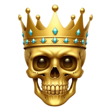 Golden skull with crown sticker