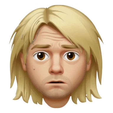 kurt cobain face sticker