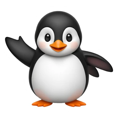 “iphone emoji” style penguin laughing sticker