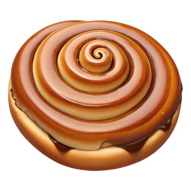Brown glazed cinnamon roll ￼ sticker
