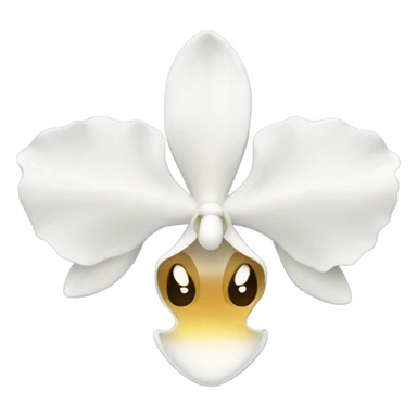 Orchids with a purple background and a white bow sticker